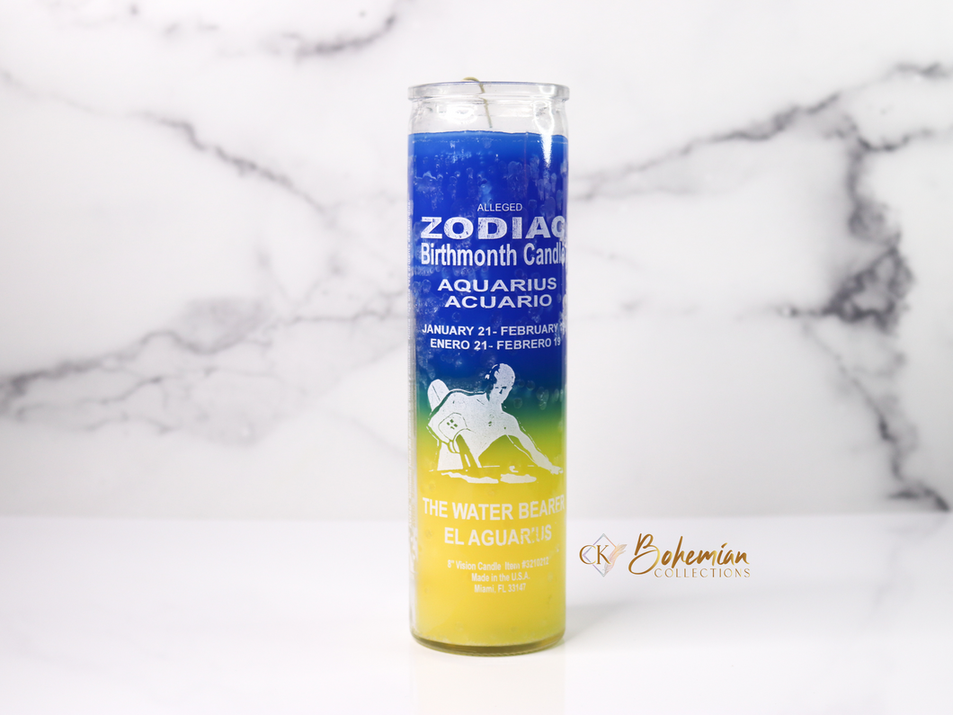 Aquarius Zodiac Candle